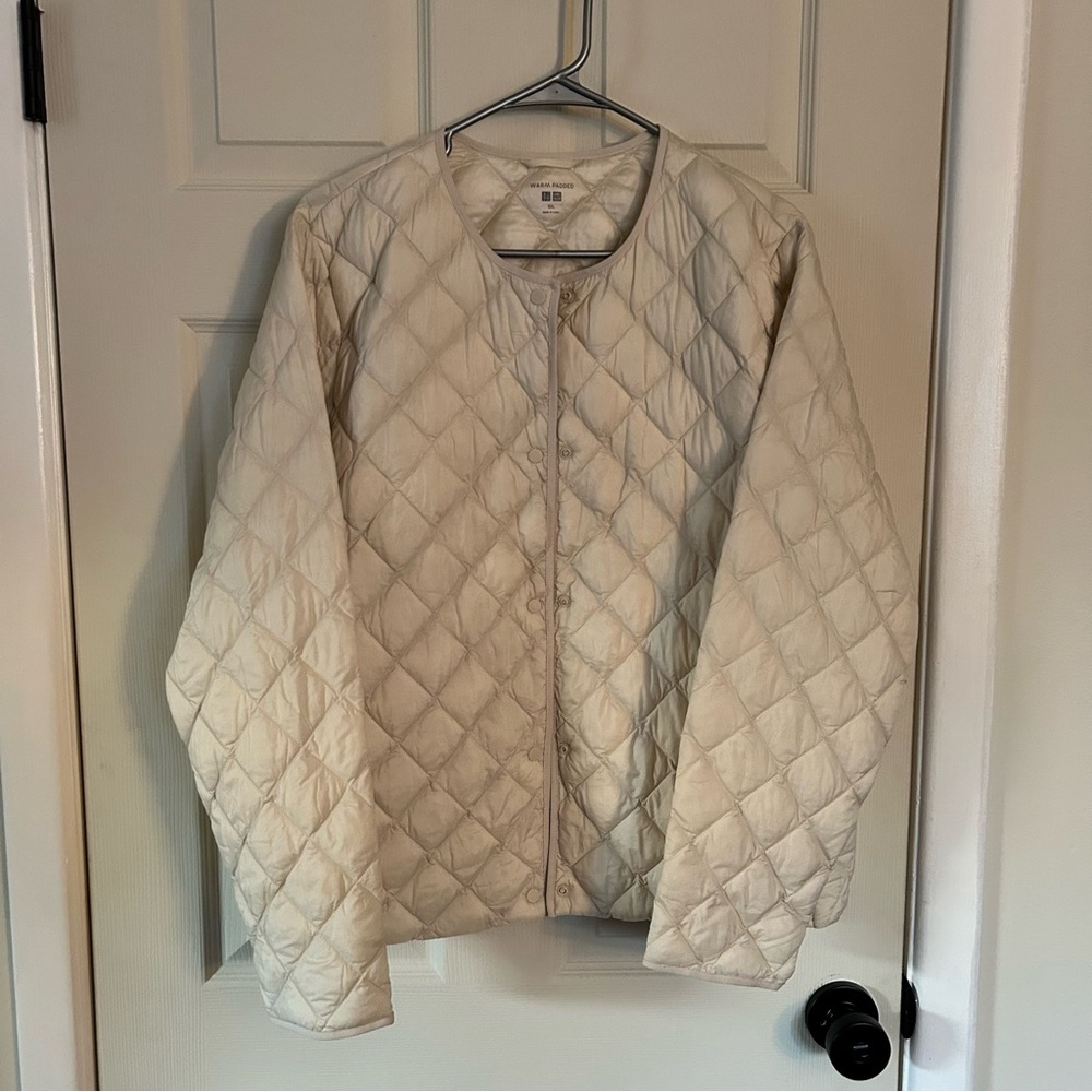 Uniqlo Women's White Quilted Light Puffer Jacket